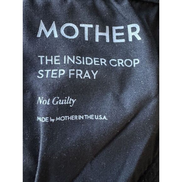 Mother The Insider Crop Step Fray Size 31 Black Jeans Not Guilty Stretchy - Picture 6 of 16